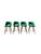 Set of 4 Mid-Century Barstools | Green Velvet Brass Accent Bar Stools For Sale - Image 6 of 7
