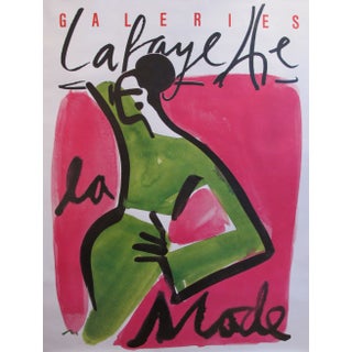 Oversize Galeries Lafayette Fashion Poster For Sale