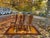 Rare and beautiful Brutalist high-back chairs in solid oak by De Puydt, a Belgian furniture maker from the 1960s. These De...