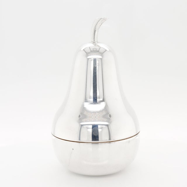 Late 20th Century Vintage Tiffany & Co. Sterling Silver Figural Pear Box With a Gilt Interior For Sale - Image 5 of 10