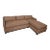 Brown Sectional in Custom Sister Parish Fabric and Trim For Sale