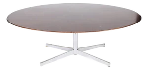 Midcentury Osvaldo Borsani for Stow & Davis Oval Sunburst Walnut Dining Table