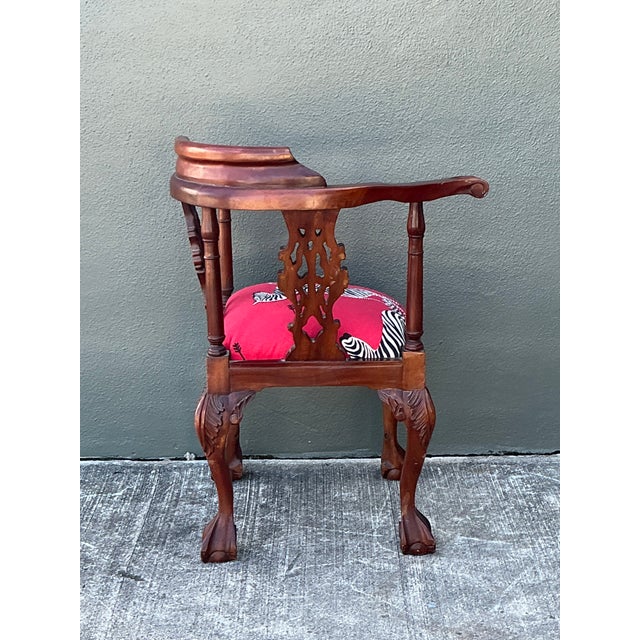 Vintage Claw and Ball Corner Chair For Sale - Image 9 of 12