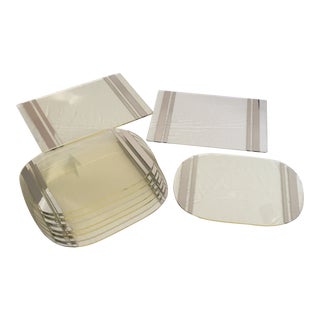 Vintage 1970s Lucite & Mirror Placemats - Set of 10 For Sale