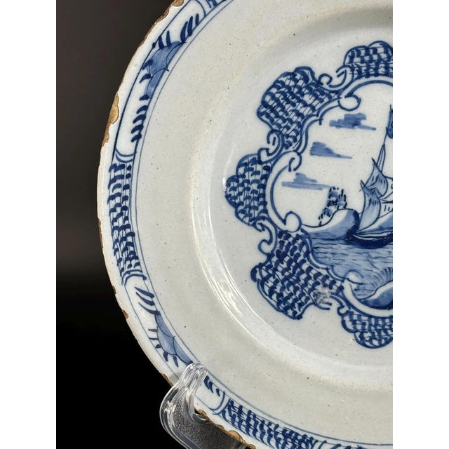 Dutch Delft Charger, 1750-1780 For Sale - Image 4 of 7