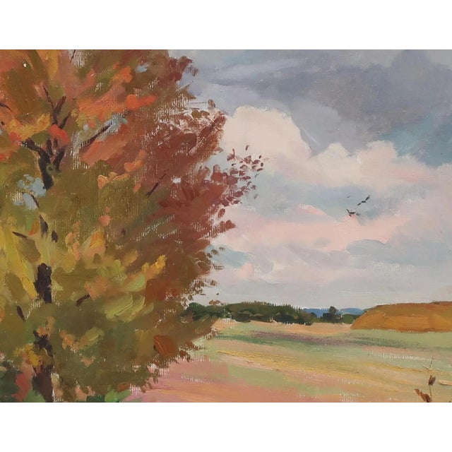 Vintage Autumn Landscape Oil Painting, Ukrainian Impressionism, 1980s 80-100 For Sale - Image 6 of 6