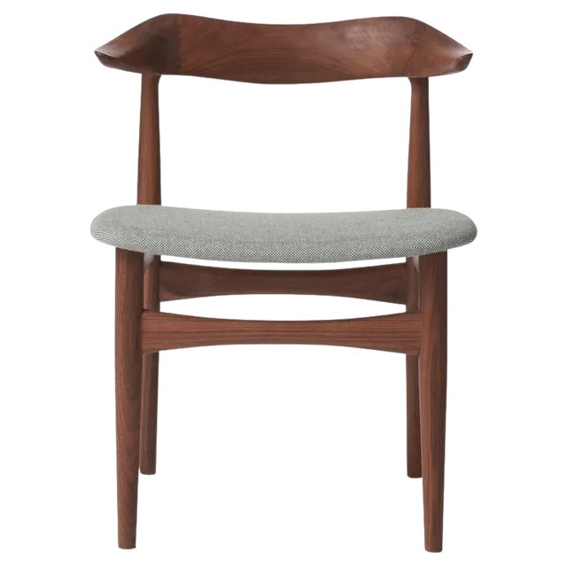 Cow Horn Chair in Walnut and Light Grey by Warm Nordic For Sale