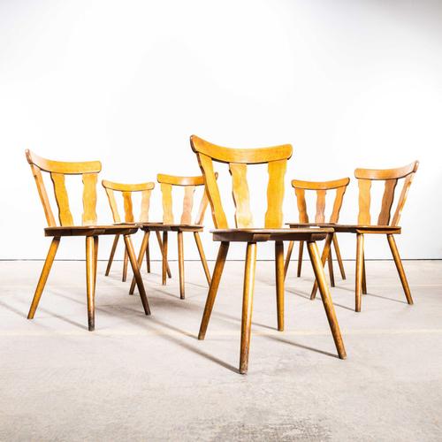 1950’s Classic Regional Alsace Blonde Dining Chair – Set Of Six. Classic dining dining chairs from the Alsace region, well...