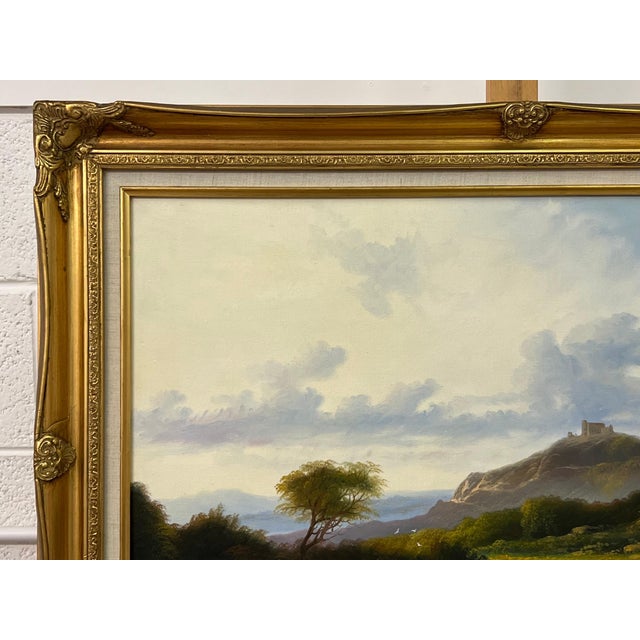 Realism Mountain Lake in Spring Oil Painting of the Scottish Highlands by British Artist 1980 Circa For Sale - Image 3 of 18