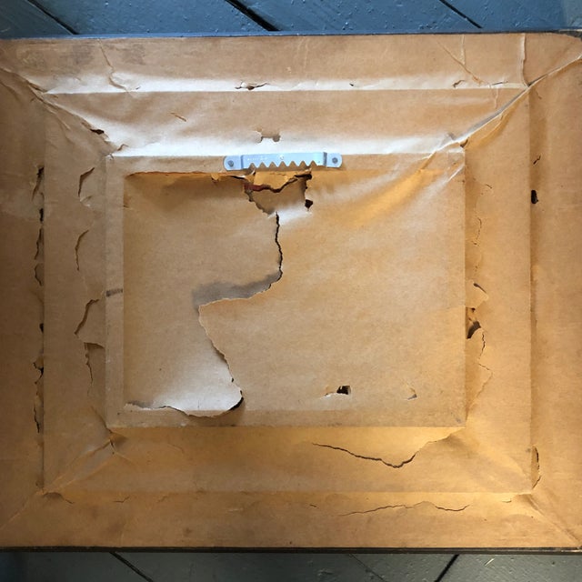 Blue Original Vintage Painted Copper Enamel Painting Canadian Geese For Sale - Image 8 of 9