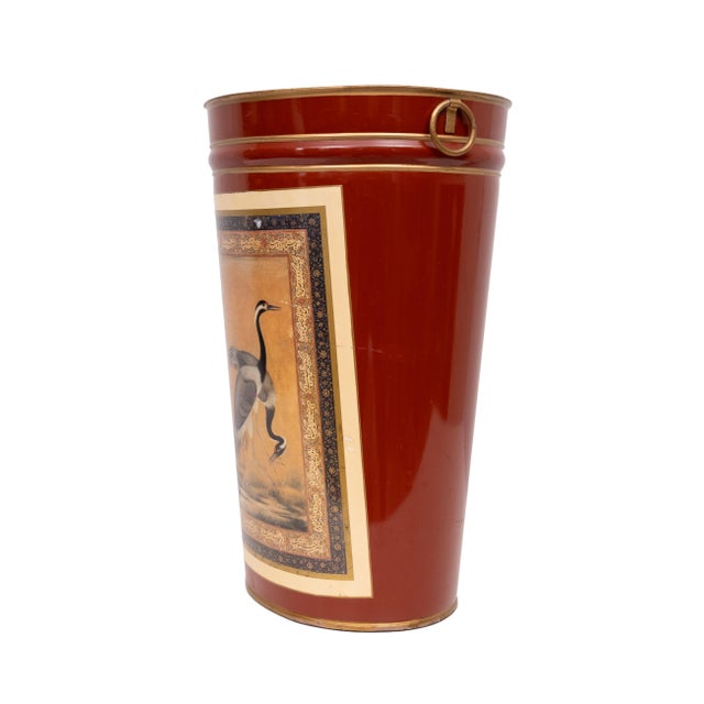 Metal Umbrella Stand Stone Red Oval Shaped, England, 1960s For Sale - Image 9 of 11