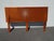 Vintage Mid Century Modern Style Brown Velvet Stripped Queen Headboard For Sale - Image 9 of 15