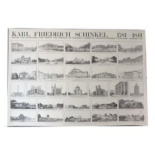 Buildings and Designs Poster by Karl Friedrich Schinkel, 1989 For Sale