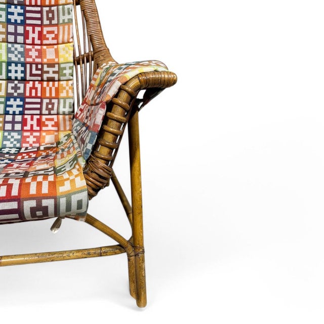 Wicker Jungle Armchair attributed to George Coslins for Gervasoni For Sale - Image 4 of 7