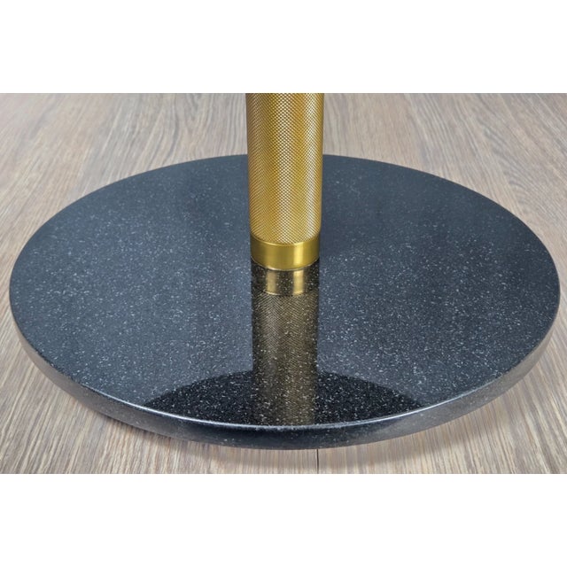 Black Wyman End Table by Theodore Alexander for Ralph Lauren, Black Marble & Brass For Sale - Image 8 of 14