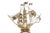Caravel Model in Gilded Silver Filigree with Enameled Crosses on the Sails and Resting on Scalloped Base For Sale - Image 9 of 11