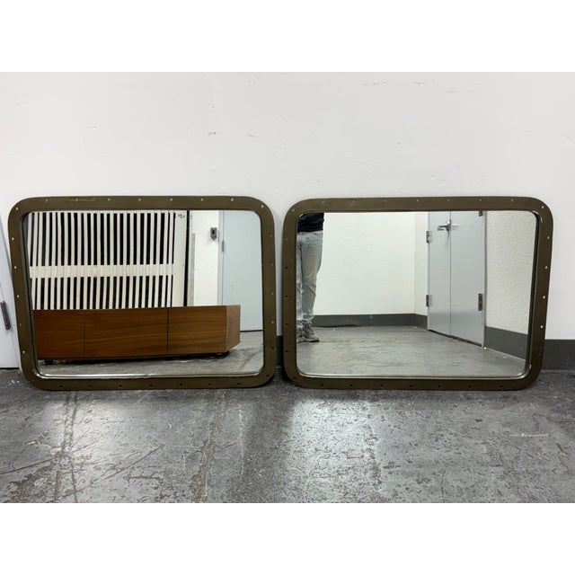 2010s Restoration Hardware Teen Pierced Metal Wall Mirrors, Pair For Sale - Image 5 of 12