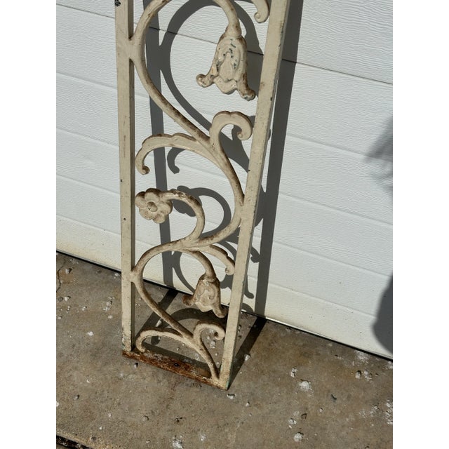 1930s 1930s Art Deco Floral Iron Fireplace Surround For Sale - Image 5 of 6
