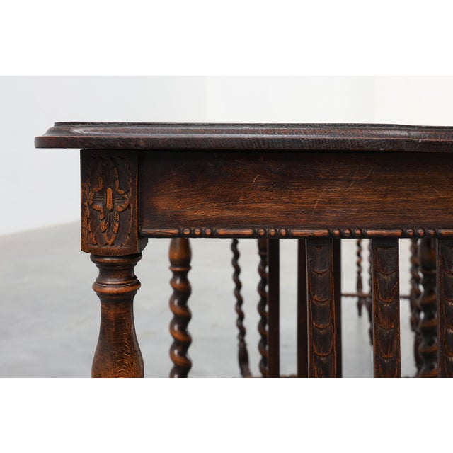 Oak Barley Twist Nesting Tables, England, 1900s, Set of 4 For Sale - Image 12 of 18