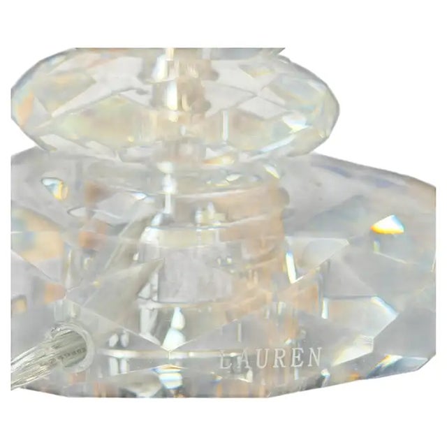 Chrome Ralph Lauren Diamond Cut Crystal Table Lamps, Pair For Sale - Image 8 of 9