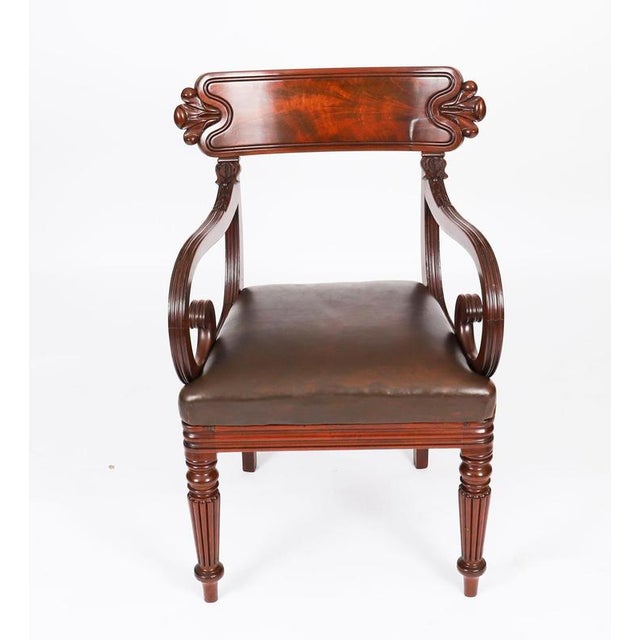 Antique English William IV Bar Back Dining Chairs, 19th Century, Set of 8 For Sale - Image 9 of 18