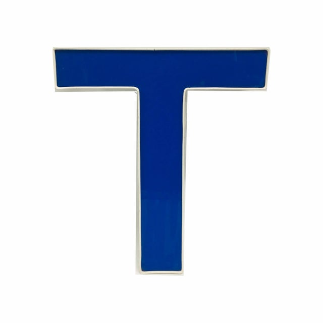 Lights Authentic Large Scale Marque Letter "T" For Sale - Image 7 of 7