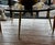 Trouvailles Furniture Inc. Trouvailles Gold and Silver Leaf Asian Style Table For Sale - Image 4 of 5