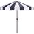 Buti 9 Ft Crank Umbrella, Navy Cabana Stripe/Brown Pole For Sale - Image 9 of 9