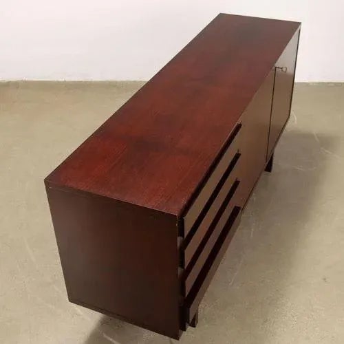 Vintage Sideboard in Exotic Wood Veneer, 1960s For Sale - Image 5 of 7