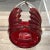 Modern Vintage Red Cased Glass Chalet Sculptural Basket For Sale - Image 3 of 9