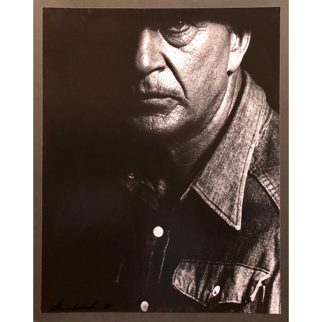 American Sherman Weisburd, Vintage Silver Gelatin Print Photograph Gary Cooper, His Last Photo, Signed, 1961 For Sale - Image 3 of 7