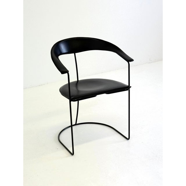 Vintage Ursala Dining Chairs in Black Leather from Arrben, Set of 8 For Sale - Image 13 of 18