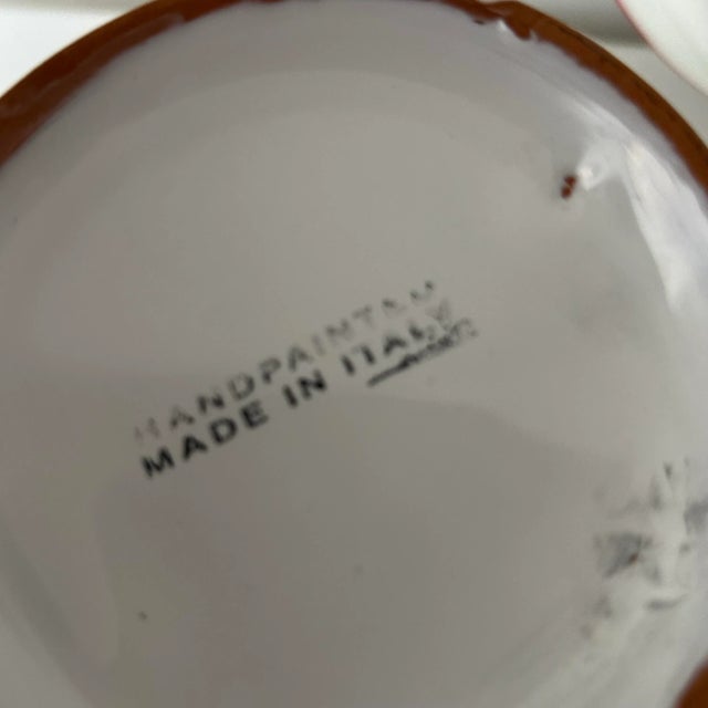 Mid 20th Century Ceramic Serving Platter & Pitcher Set, Made in Italy For Sale - Image 9 of 11