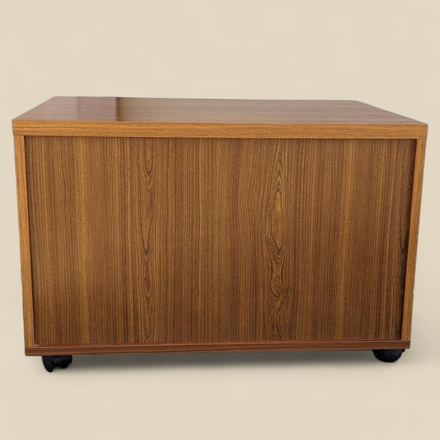 Vintage Teak Rolling Cabinet or End Table For Sale - Image 12 of 15