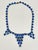 Antique Czech Glass 1920s Art Deco Cascading Sterling Silver Prong Set Blue Necklace For Sale - Image 9 of 10