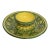 Vintage Mexican Pottery Chip & Dip Serving Set Hand Painted Yellow Green 2Pc For Sale