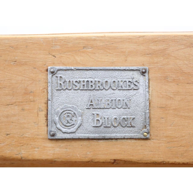 Wood Vintage Butchers Block Worktable, 1950s For Sale - Image 7 of 9