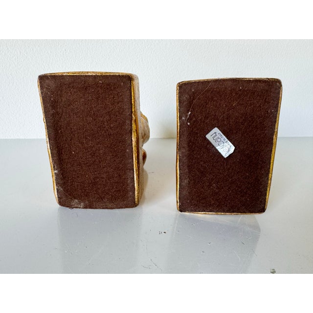 Italian Vintage Gold Lion Bookends - A Pair For Sale - Image 9 of 9