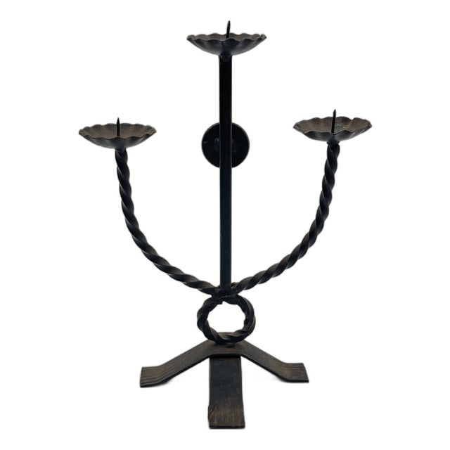 Vintage Brutalist Candlestick, 1950s For Sale