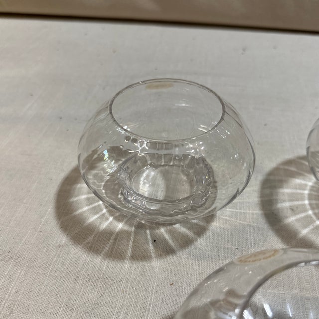 Mid-Century Modern 1970s Lenox Round Crystal Glasses- Set of 3 For Sale - Image 3 of 6