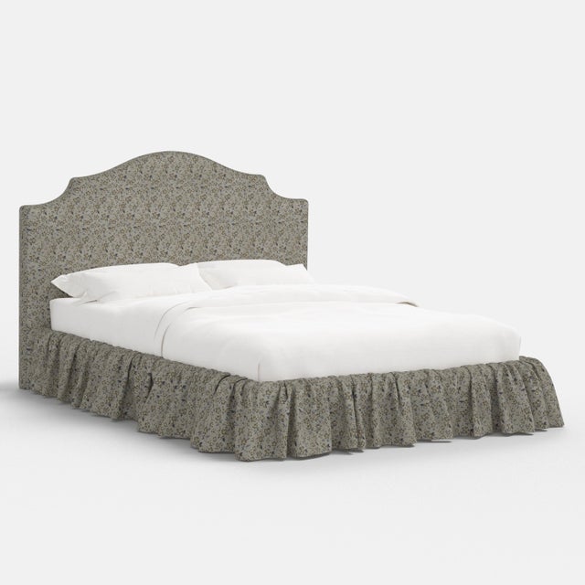 Gray Stoffer Home x Cloth & Company Thelma Ruffle Platform Bed in Dogwood Floral Flint, California King For Sale - Image 8 of 8