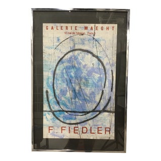 1965 Vintage French "Galerie Maeght" Poster for Francois Fiedler For Sale