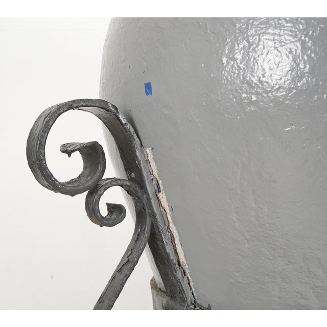 Mid 20th Century Grand Scale Spanish Revival Gray Concrete Garden Planter For Sale - Image 4 of 10