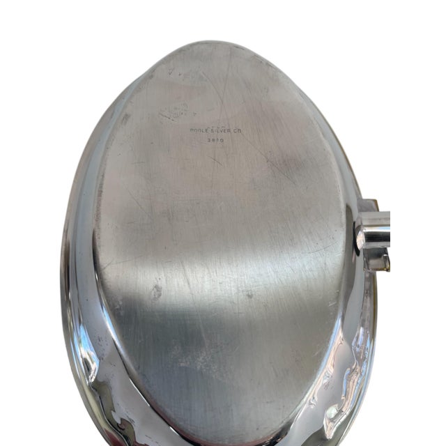 Metal Vintage Silver-Plate Silent Butler Crumb Catcher For Sale - Image 7 of 9