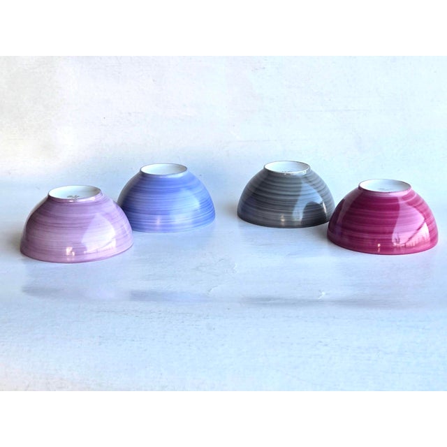 Cream Hand Painted Porcelain Bowls by Marie Daâge for Royal Limoges, Set of 4 For Sale - Image 8 of 12