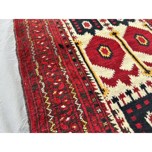 Ivory Turkmen Hand-Knotted Wool Rug - 3'10" X 3'0" For Sale - Image 9 of 11