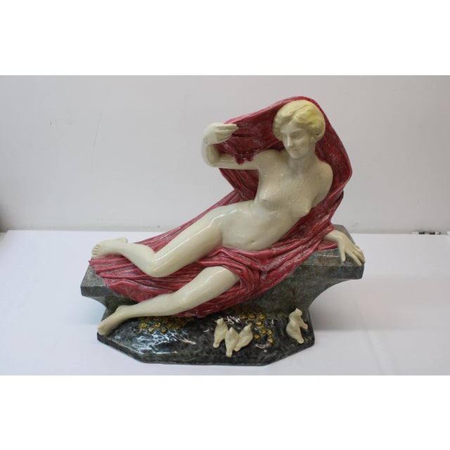 Art Deco Glazed Ceramic Female Nude Sculpture For Sale In San Francisco - Image 6 of 6