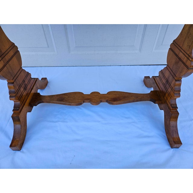 Kidney Shaped Music Stand Writing Desk With Brass Gallery For Sale - Image 9 of 18