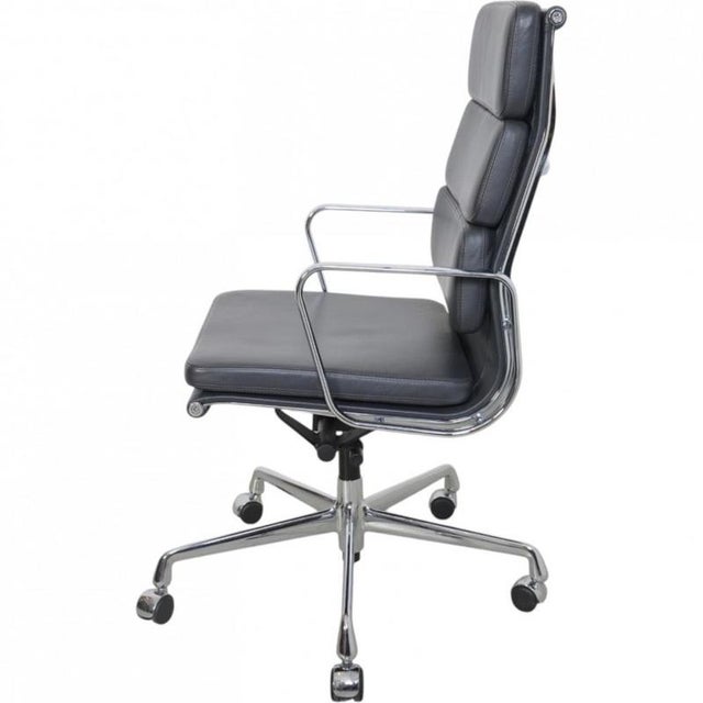 EA-219 Office Chair in Grey Leather by Charles Eames For Sale - Image 14 of 18