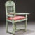 Wood Danish Lars (Hugger) Pedersen Folk Art Painted Birch Armchair For Sale - Image 7 of 8